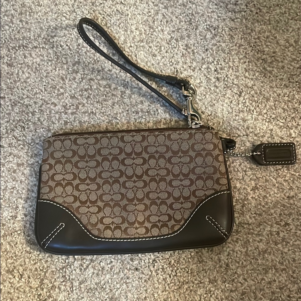 SOLD Coach Brown Wristlet